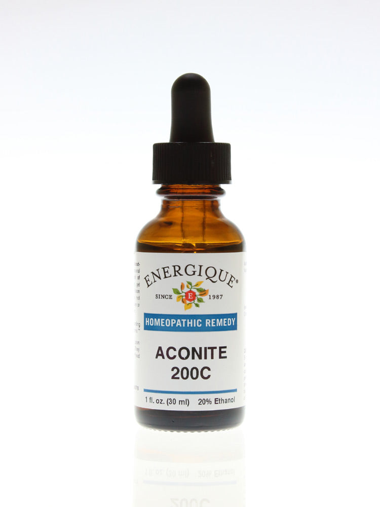 Energique Aconite 200C homeopathic single remedy 1 fl oz bottle