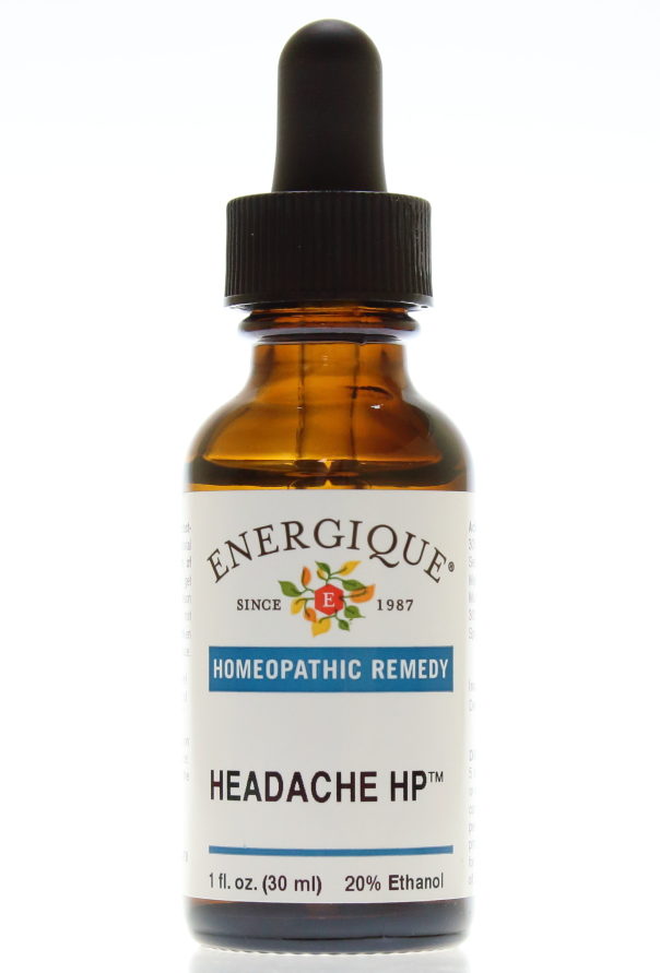 Energique Headache HP™ 1 fl oz dropper bottle.
