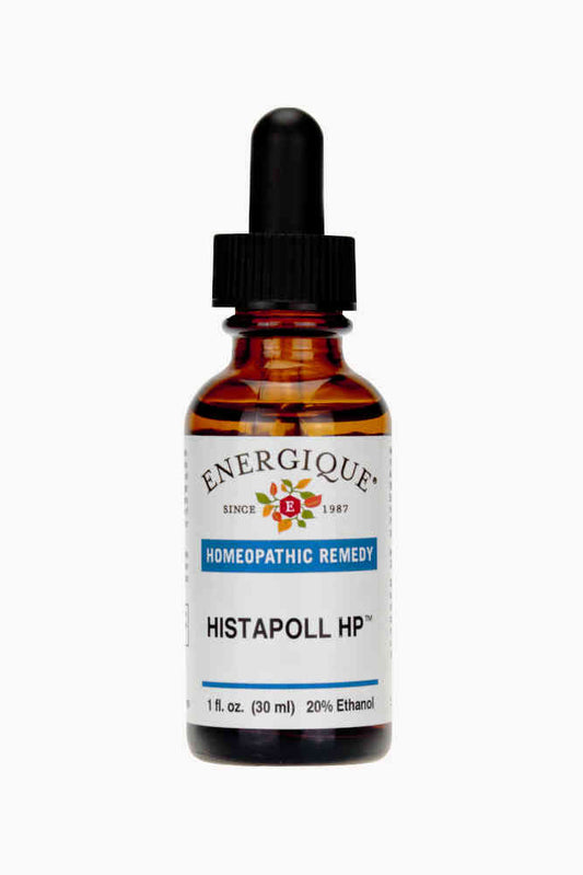 1 fl oz amber dropper bottle of Energique's HistaPoll HP.