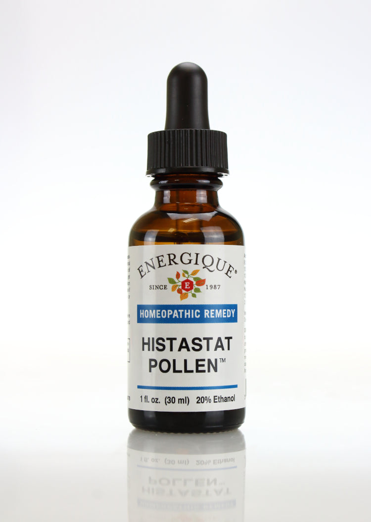 Energique HistaStat Pollen™ homeopathic support for inhalant allergy detoxification, 1 fl oz dropper bottle.