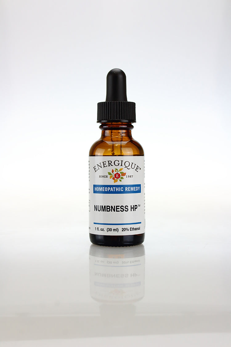 Energique Numbness HP™ homeopathic remedy supporting nerve comfort and circulation, 1 fl oz dropper bottle.