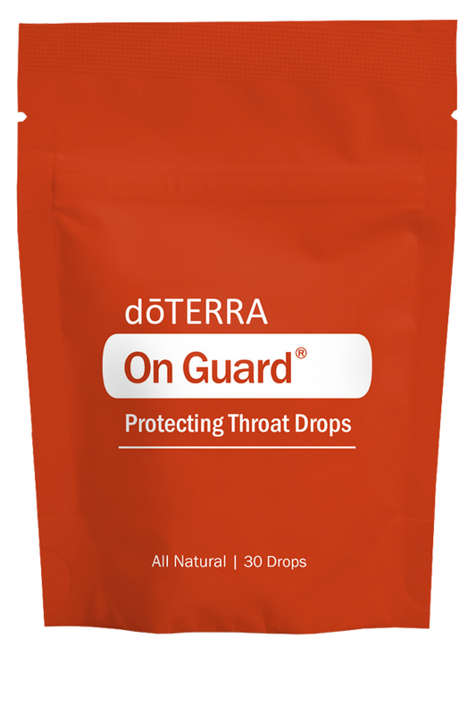Orange Pouch with 30 drops pouch of doTERRA's OnGuard-throat-drops
