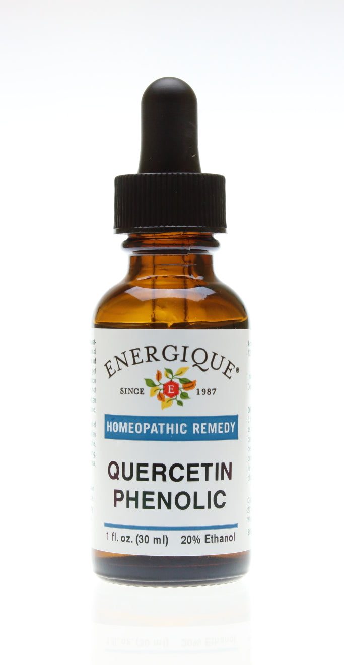 Amber bottle of Energique's Quercetin Phenolic, 1 oz.